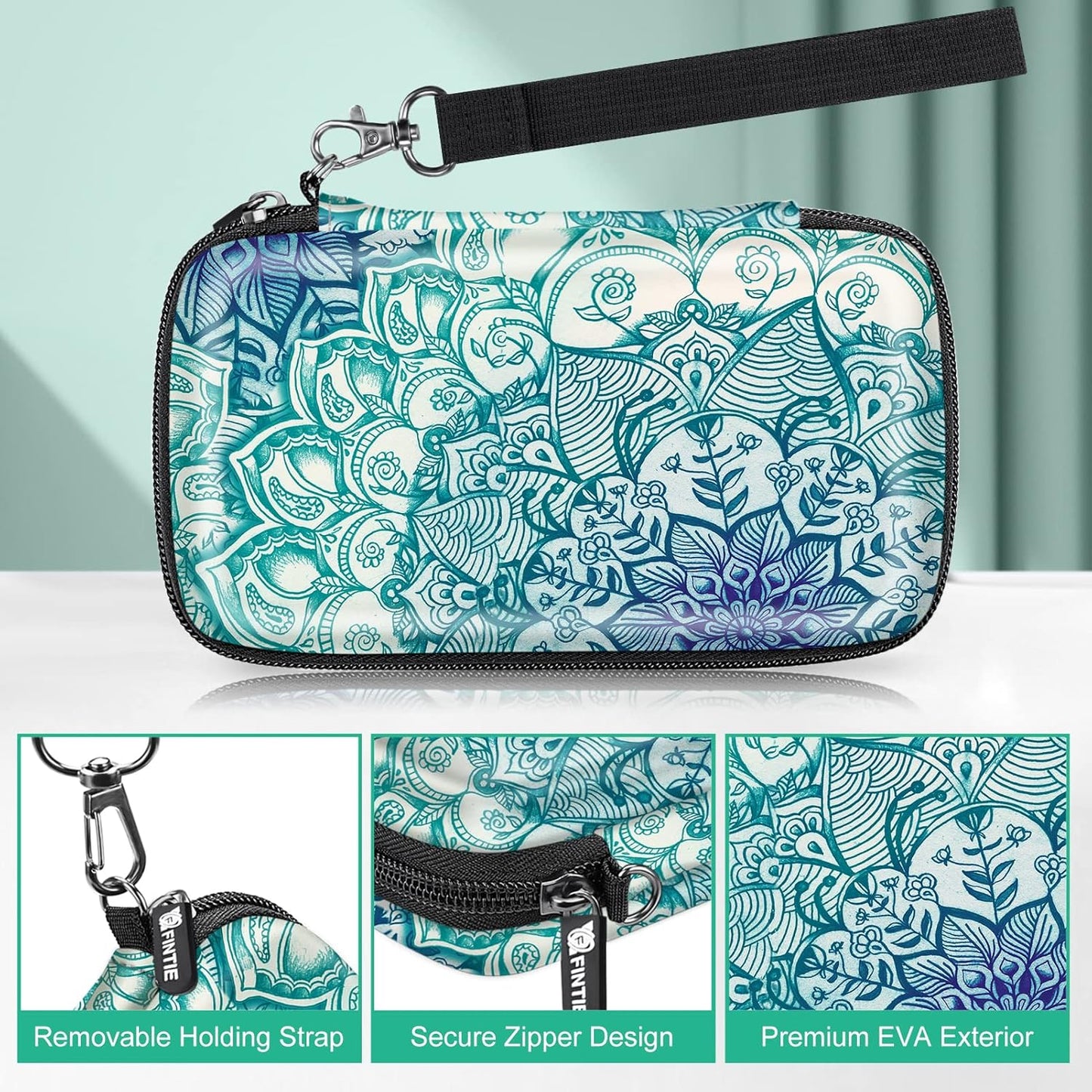 Protective Case for Kodak Step/Mini 2 Hd/Printomatic/Kodak Smile Camera & Printer - Shockproof Hard Shell Carrying Case with Inner Pocket, Emerald Illusions