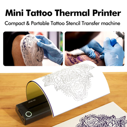 A4 Thermal Printers Wireless Bluetooth Tattoos Printer Portable Mini Thermal Printer A4 Paper Photo Printer from Mobile Phone
