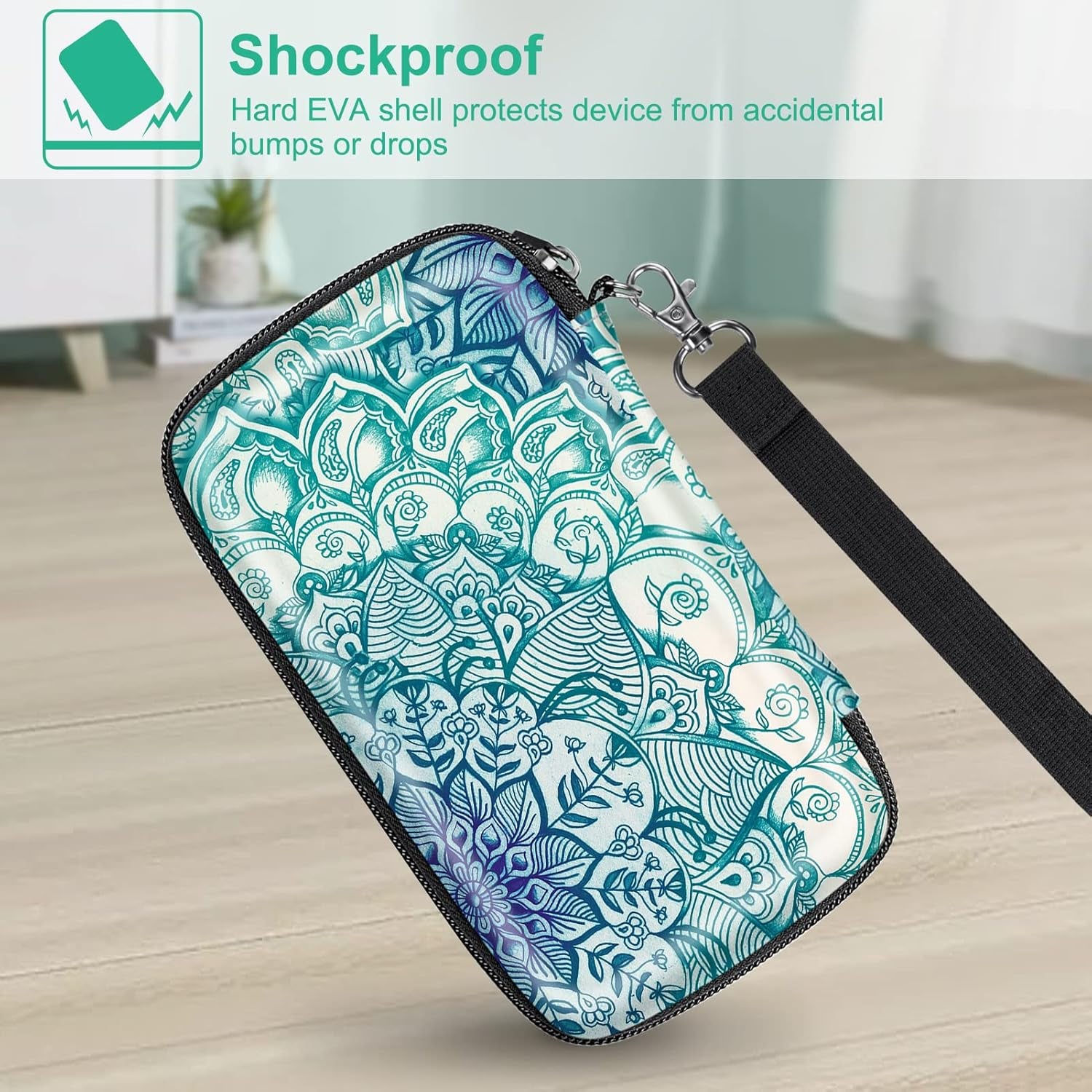 Protective Case for Kodak Step/Mini 2 Hd/Printomatic/Kodak Smile Camera & Printer - Shockproof Hard Shell Carrying Case with Inner Pocket, Emerald Illusions