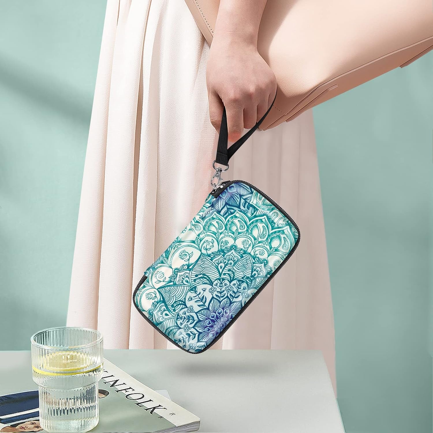 Protective Case for Kodak Step/Mini 2 Hd/Printomatic/Kodak Smile Camera & Printer - Shockproof Hard Shell Carrying Case with Inner Pocket, Emerald Illusions